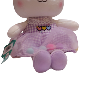 عروسک خرگوشی یاسی پوم پوم 40 سانتی متر Pom Pom Rabbit Doll -اسباب بازی